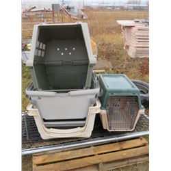 4 DOG CAGES, 3 LRG, 1 SM