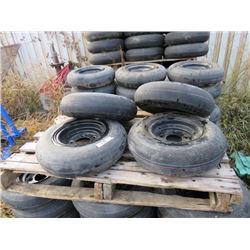 SET OF 4 TIRES, CARLISLE 4.80-8NHS, SMOOTH IMPLEMENT