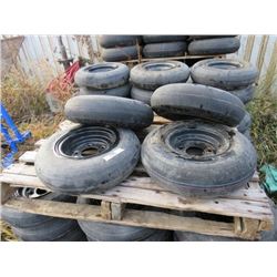 SET OF 4 TIRES, CARLISLE 4.80-8NHS, SMOOTH IMPLEMENT