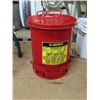 Image 1 : RED JUSTRITE OILY WASTE CAN 6 GAL