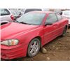 Image 2 : 2004 PONTIAC GRAND AM RED, VIN 1G2NW12E94M684102 SALVAGE