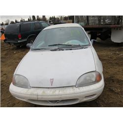 1997 PONTIAC FIREFLY, WHITE, VIN 2C7MR2263V67223539 SALVAGE