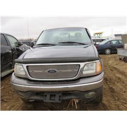2003 FORD F150 BLACK/GREY, VIN 1FTRX18L03NB35445 SALVAGE