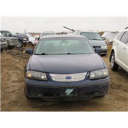 2002 CHEV IMPALA, KEYS VIN 2G1WF52E629113905, SALVAGE