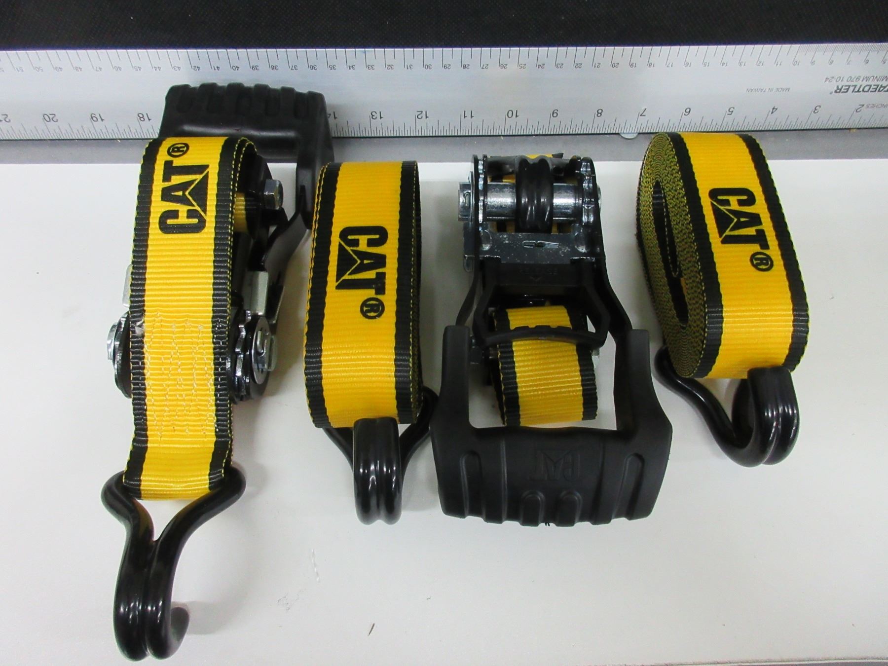 2 New CAT Ratchet Straps 16foot x 1 1/2 inch / break strength 3000lb