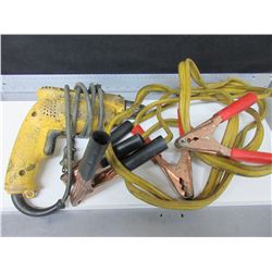 DeWalt Drill & Motomaster Booster Cables 12ft