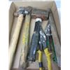 Image 1 : 3 Large Hammers 2 Snips and 16 inch 1/2 round File