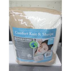 New KING Heated Blanket comfort knit & sherpa dual controllers machine