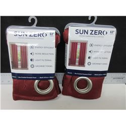 New Grommet Panel Blinds / Sun Zero room darkening curtain 2 @ 50x63L
