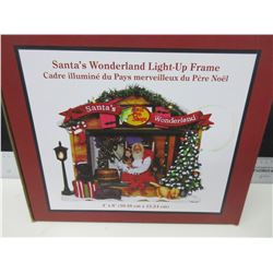 New Santa's Wonderland Light up Picture Frame 4 x 6"