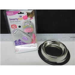 Smarty Kat Remote Toy mouse & stainless dish