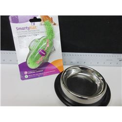 Smarty Kat electronic motion toy & stainless dish