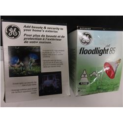 2 New GE Floodlights 1 red 1 blue / great for X-Mas Lighting