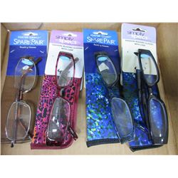 4 New Pairs Foster Grant / Simply Specs Reading Glasses  / + 2.00