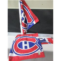 3 New Montreal Canadians Car Flags / NHL Logo
