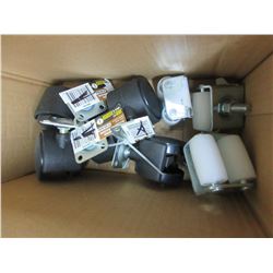 Box with 2 kinds of Castor Wheels / 5 Black 4 white