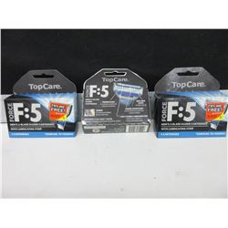3 New Packs of 4 Cartridges F:5 Razor Blades with lube strip / DO NOT