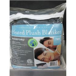 New TWIN Heated Plush Blanket machine wash ten heat settings