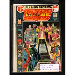 1972 JUSTICE LEAGUE OF AMERICA #100 (DC COMICS) SIGNED BY WRITER LEN WEIN