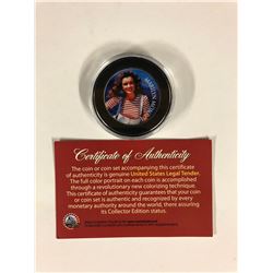 Marilyn Monroe Colorized Half Dollar Coin W/ COA