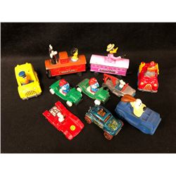 TOY CAR LOT (SMURFS/ SESAME STREET...)