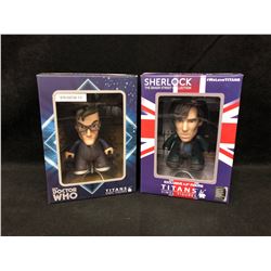TITANS VINYL FIGURES LOT (DOCTOR WHO/ SHERLOCK)
