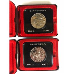 1970 CANADA CENTENNIAL OF MANITOBA ONE DOLLAR COIN X 2