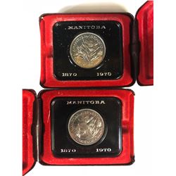 1970 CANADA CENTENNIAL OF MANITOBA ONE DOLLAR COIN X 2