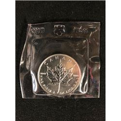1989 CANADIAN ONE OUNCE SILVER MAPLE LEAF FIVE DOLLAR COIN (.999 SILVER)