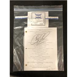 CHAD MICHAEL MURRAY SIGNED "LEAVERS DANCE" PARTIAL SCRIPT W/ COA