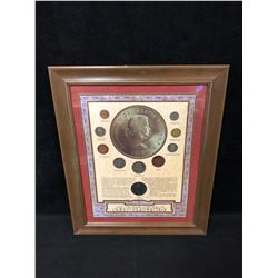 PRE DECIMAL COINAGE OF QUEEN ELIZABETH II FRAMED DISPLAY
