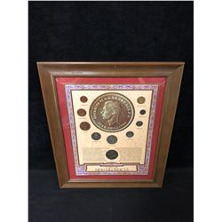 COINS OF KING GEORGE VI FRAMED DISPLAY
