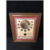 Image 1 : PRE DECIMAL COINAGE OF QUEEN ELIZABETH II FRAMED DISPLAY