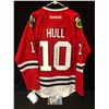 Image 1 : DENNIS HULL SIGNED BLACKHAWKS HOCKEY JERSEY (FRAMEWORTH COA)