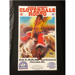 1983 WORLD FAMOUS CLOVERDALE RODEO POSTER (11" X 18")