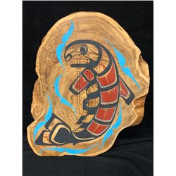 2015 NATIVE ART CRIBBAGE BOARD "SALMON" (20" X 22")