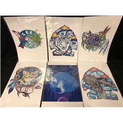 NATIVE ART PRINT LOT ( ARTIST HUBERT BILLY)