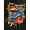 Image 2 : HAND CARVED NATIVE ART MASK "BEAR" BY ANDY WESLEY (TCU-ECH) 14" X 16"