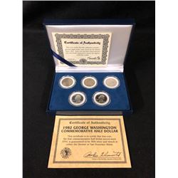 1982 GEORGE WASHINGTON COMMEMORATIVE HALF DOLLAR SET W/ COA