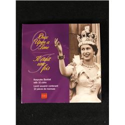 ONCE UPON A TIME KEEPSAKE BOOKLET W/ 10 COINS (QUEEN ELIZABETH)