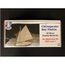 MIDWEST PRODUCTS THE CHEASAPEAKE BAY FLATTIE ALL WOOD DISPLAY MODEL KIT