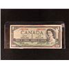 Image 1 : 1954 CANADIAN ONE DOLLAR DEVIL'S FACE BANKNOTE