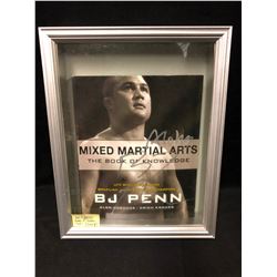 BJ PENN SIGNED MMA BOOK SHADOW BOXED