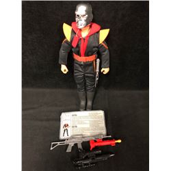 G.I JOE DESTRO ACTION FIGURE W/ WEAPONS & FILE CARD