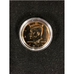 24K GOLD PLATED 2014 JFK Half Dollar Coin