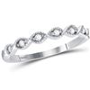 Image 1 : 0.10 CTW Diamond Stackable Ring 14KT White Gold - REF-19H4M