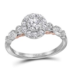 0.75 CTW Diamond Solitaire Bellina Bridal Engagement Ring 14KT Two-tone Gold - REF-104K9W
