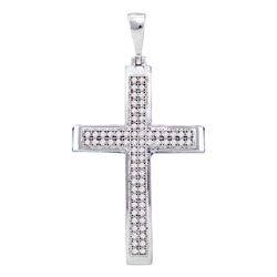 0.20 CTW Diamond Medium Cross Pendant 10KT White Gold - REF-19W4K