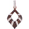 Image 1 : 0.33 CTW Red Color Diamond Oval Pendant 10KT Rose Gold - REF-32F9N