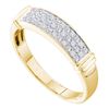 Image 1 : 0.29 CTW Diamond Triple Row Ring 14KT Yellow Gold - REF-26H9M